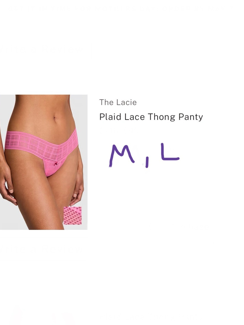 Victoria Secret PINK,Thong Panties (various styles/colors/sz’s as pic)
Firm on $